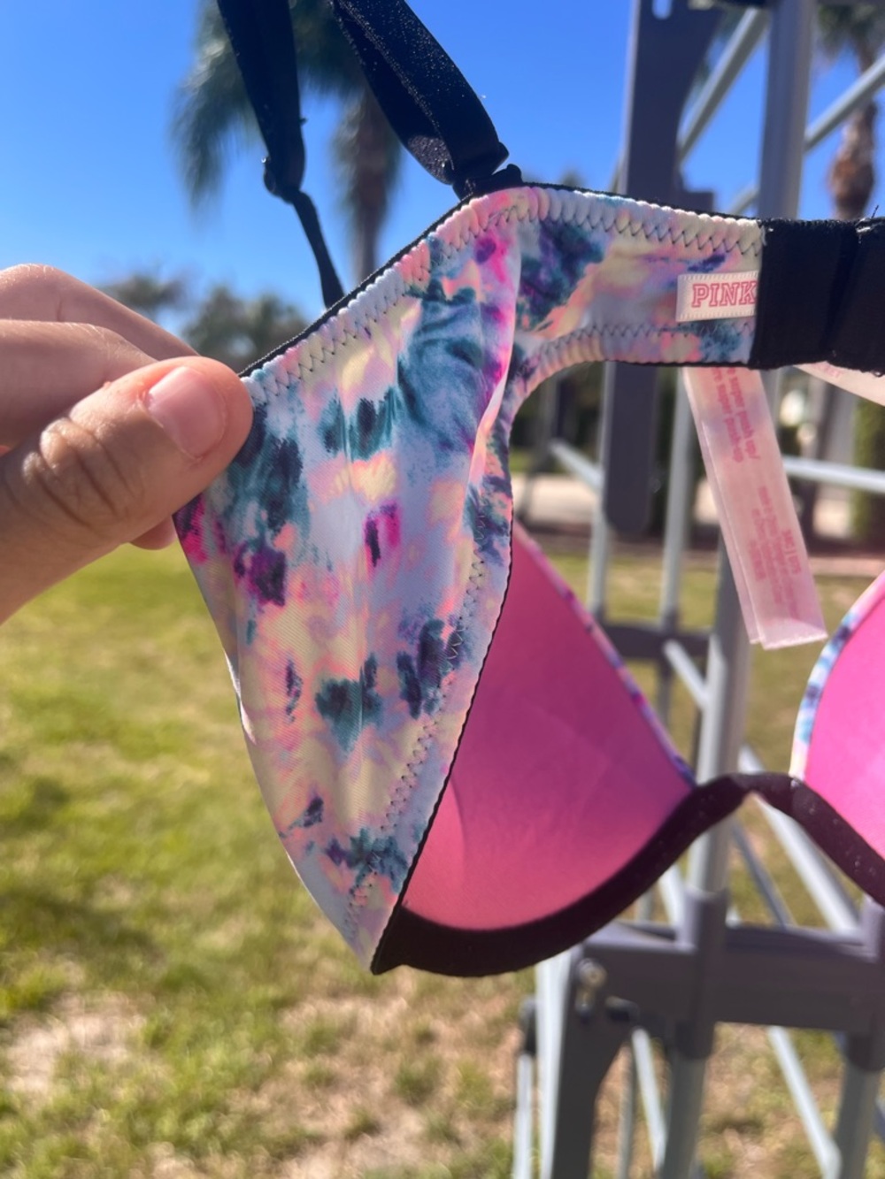 🔥 VS PINK Tie Dye Push-Up Bra - 32D - RARE COLORS - Picture 9 of 9